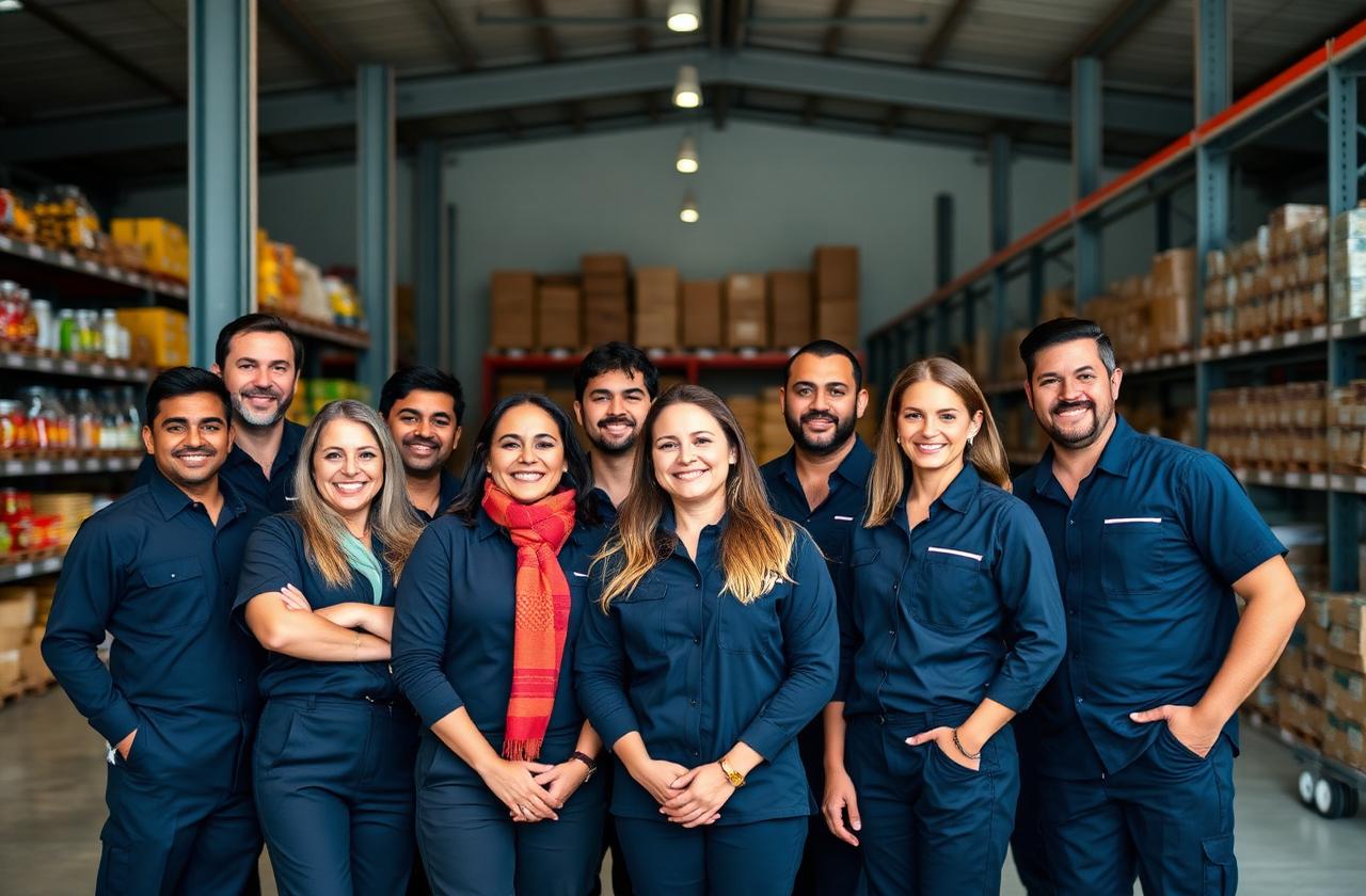 Equipo de Comercializadora Mercasare en almacén organizado