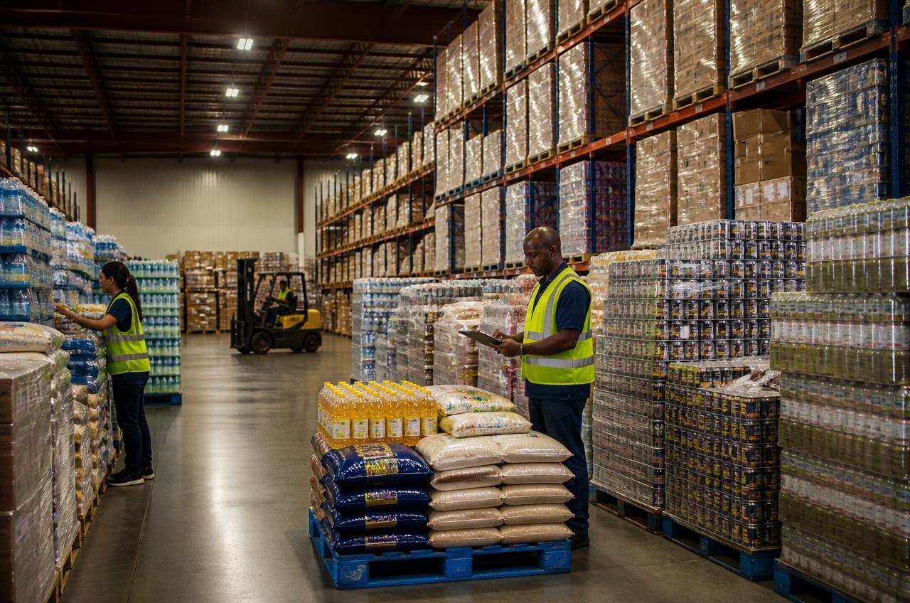 Camión de distribución de Comercializadora Mercasare en ruta de entrega